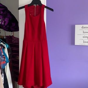 Lulus red flare formal skater dress